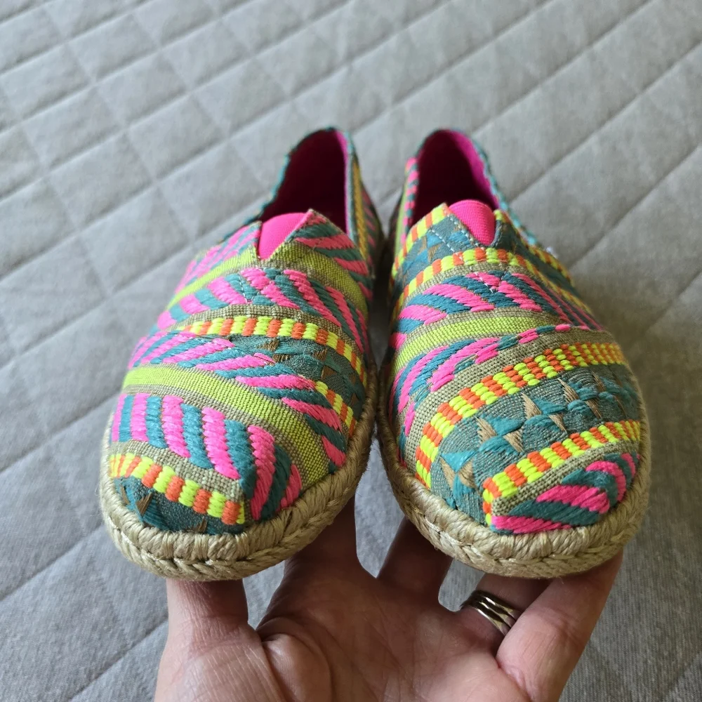 Toms Alpargata Global Jacquard Rope‎ Espadrille Shoes Size 6